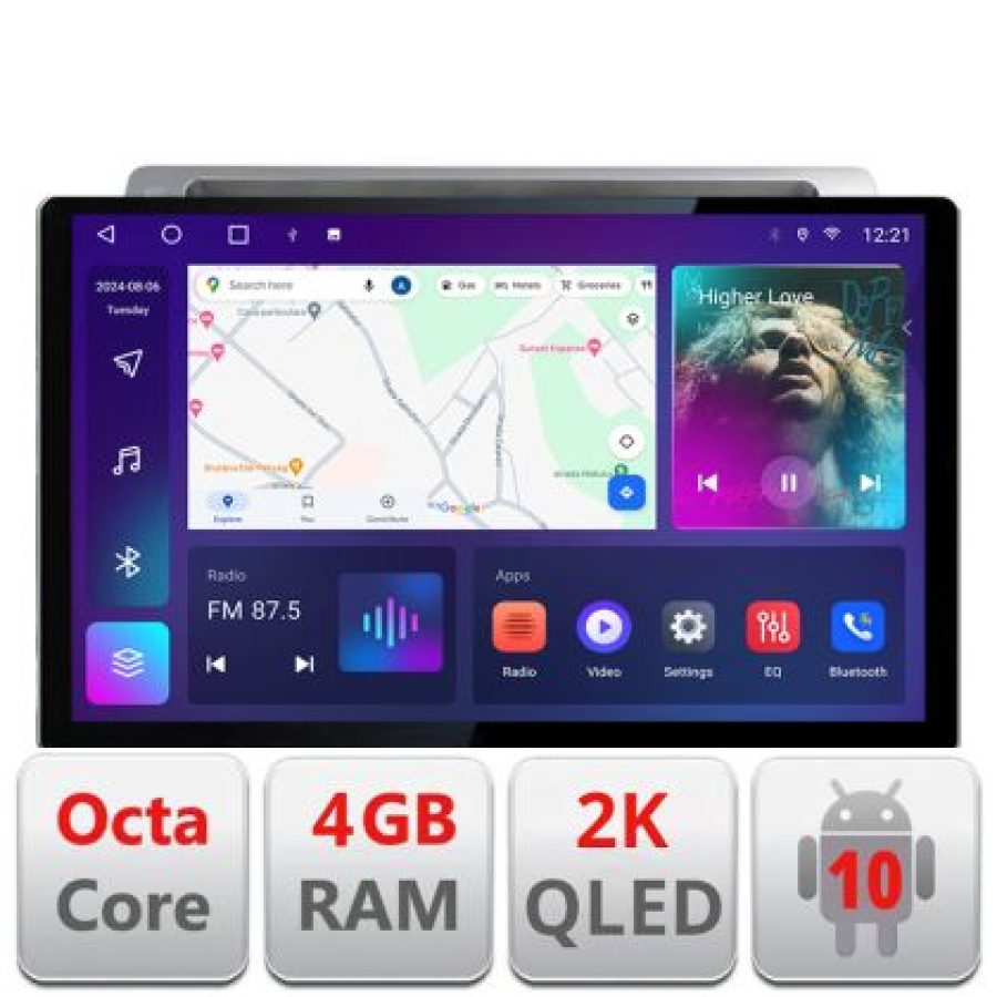 Navigatie dedicata Citroen C4 Quad Core N-088 Edonav ecran 13" 2K 8 si 128 Android Waze USB Navigatie 4G 360 Toslink Youtube Radio - imagine 3