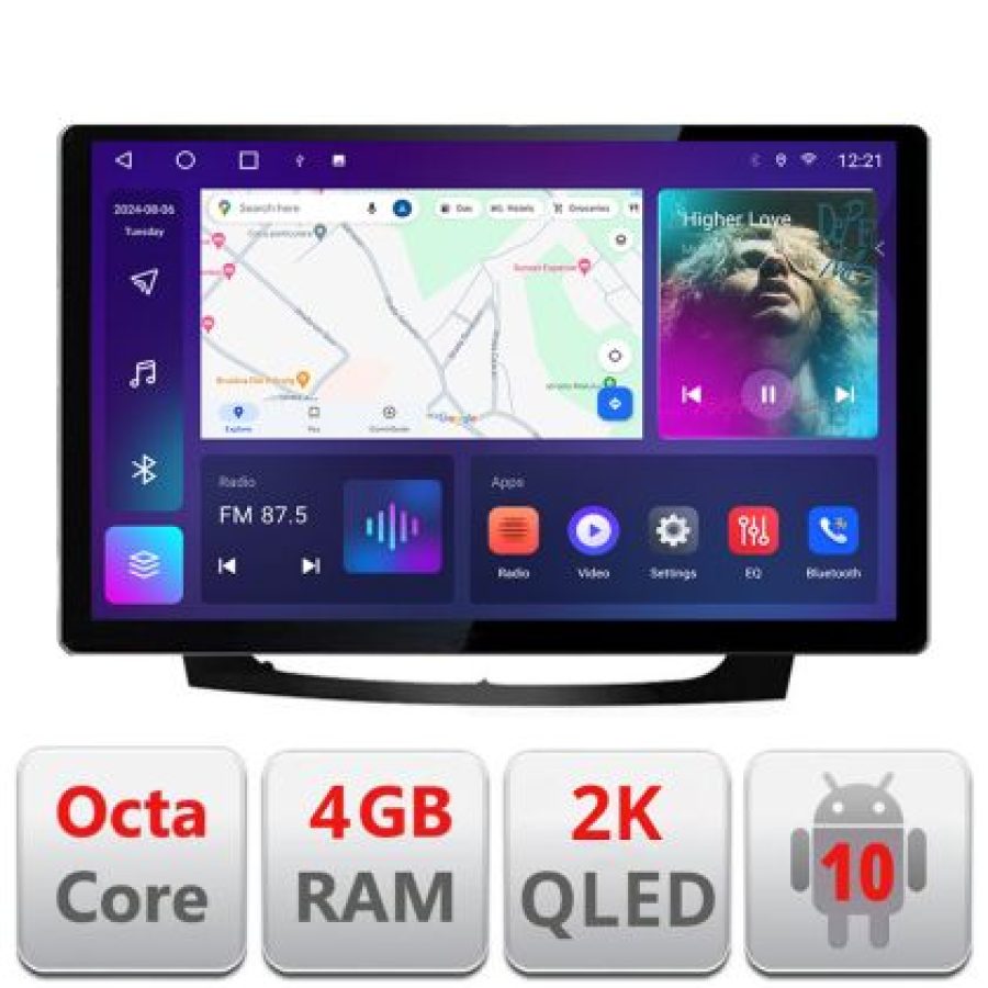 Navigatie dedicata Mercedes W211 W219 N-090 Edonav ecran 13" 2K 8 si 128 Android Waze USB Navigatie 4G 360 Toslink Youtube Radio K - imagine 3