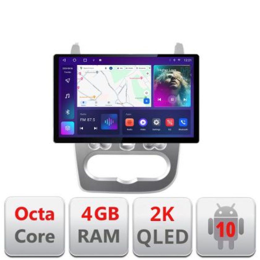 Navigatie dedicata Dacia Duster 2010-2012 N-099 Edonav ecran 13" 2K 8 si 128 Android Waze USB Navigatie 4G 360 Toslink Youtube Rad - imagine 3