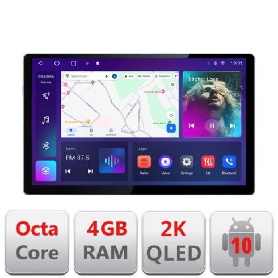 Navigatie dedicata Seat Ibiza 2008-2014 N-246 Edonav ecran 13" 2K 8 si 128 Android Waze USB Navigatie 4G 360 Toslink Youtube Radio - imagine 3