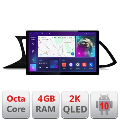 Navigatie dedicata Seat Leon MIB Quad Core N-306 Edonav ecran 13" 2K 8 si 128 Android Waze USB Navigatie 4G 360 Toslink Youtube R - imagine 3