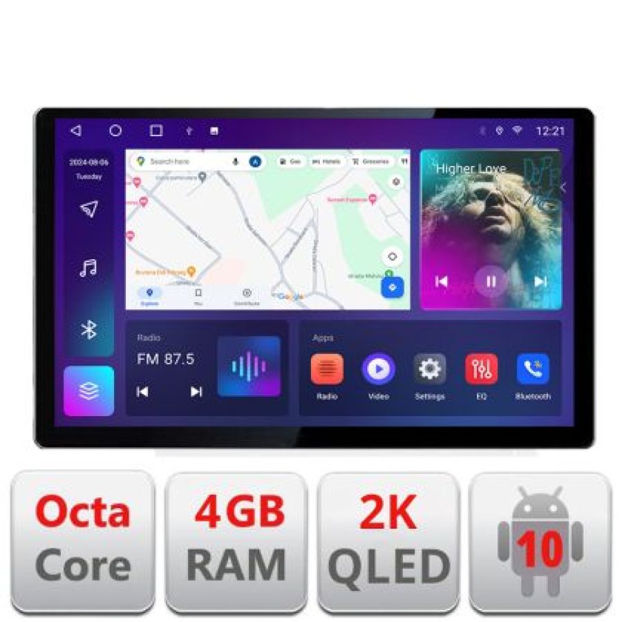 Navigatie dedicata Skoda Fabia 2015- N-541 Edonav ecran 13" 2K 8 si 128 Android Waze USB Navigatie 4G 360 Toslink Youtube Radio KI - imagine 3