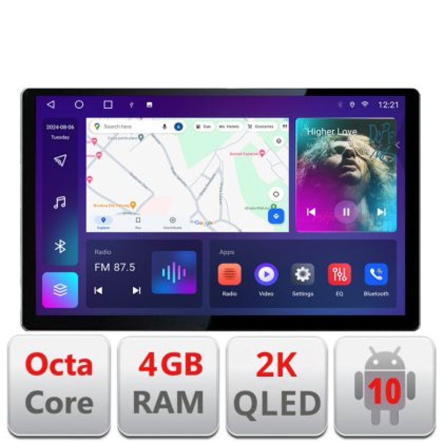 Navigatie dedicata Opel Astra H 2006-2015 Edonav ecran 13" 2K 8 si 128 Android Waze USB Navigatie 4G 360 Toslink Youtube Radio kit - imagine 3