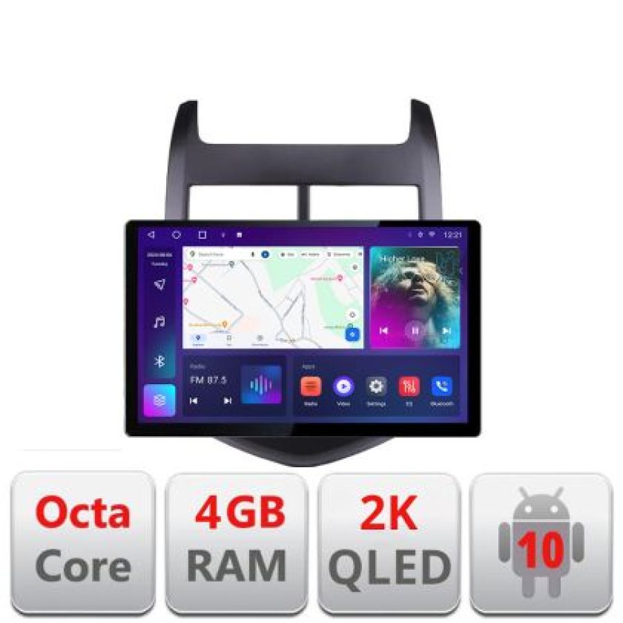 Navigatie dedicata Chevrolet Aveo 2010-2013 N-AVEO10 Edonav ecran 13" 2K 8 si 128 Android Waze USB Navigatie 4G 360 Toslink Youtub - imagine 3