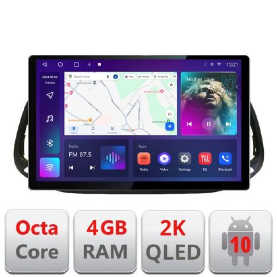Navigatie dedicata Fiat Doblo 2015-2018 N-DOBLO15 Edonav ecran 13" 2K 8 si 128 Android Waze USB Navigatie 4G 360 Toslink Youtube R - imagine 3