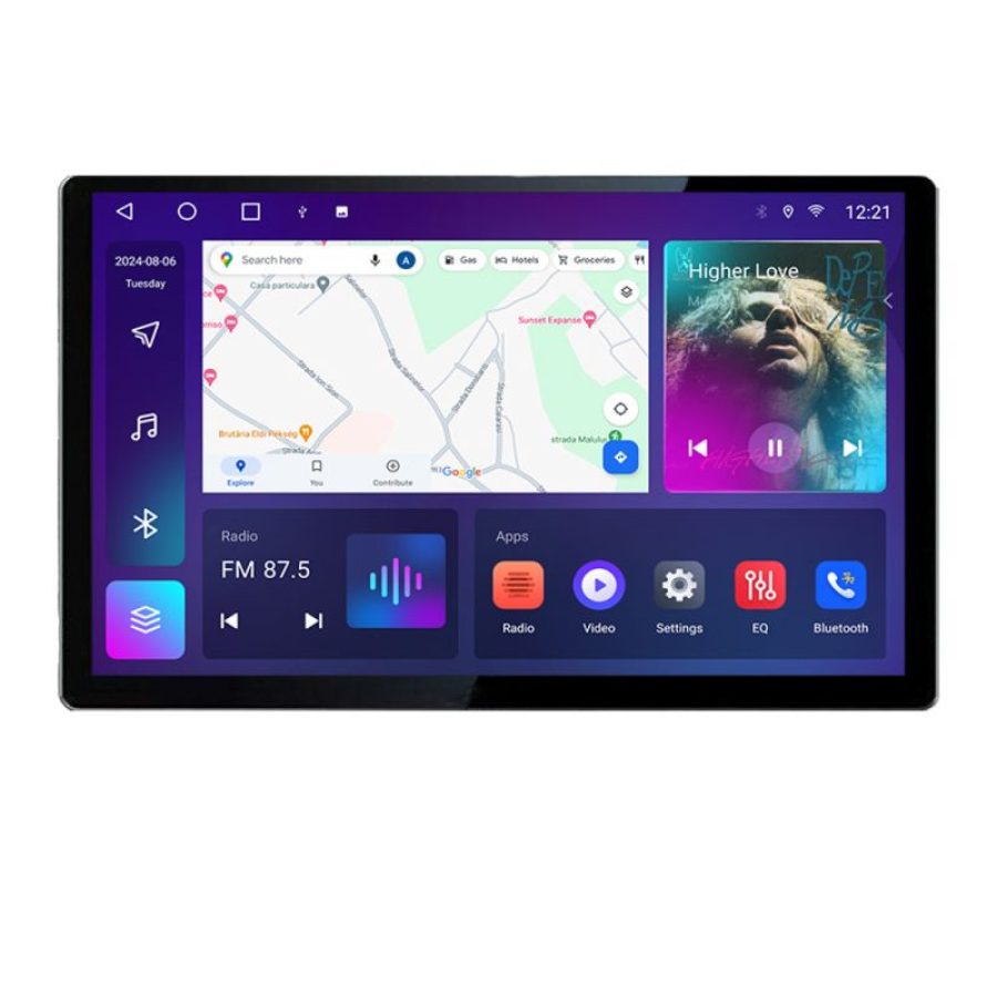 Navigatie dedicata Mercedes GLK 2012-2015 NTG4.5 N-GLK Edonav ecran 13" 2K 8 si 128 Android Waze USB Navigatie 4G 360 Toslink Yout - imagine 2