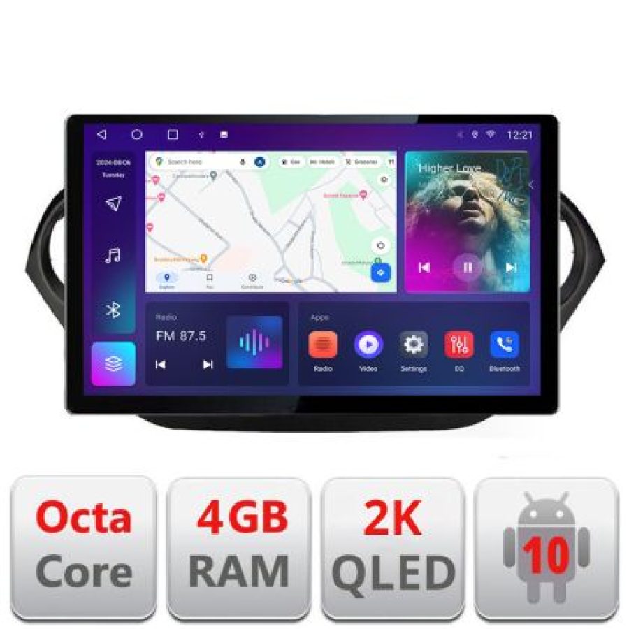 Navigatie dedicata Hyundai I10 2013-2019 N-HY38 Edonav ecran 13" 2K 8 si 128 Android Waze USB Navigatie 4G 360 Toslink Youtube Rad - imagine 3