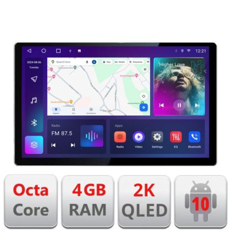 Navigatie dedicata Seat Ibiza 2017- N-IBZ Edonav ecran 13" 2K 8 si 128 Android Waze USB Navigatie 4G 360 Toslink Youtube Radio KIT - imagine 3