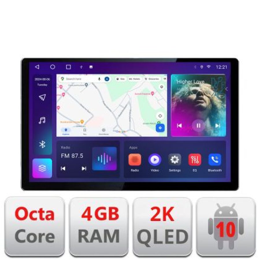 Navigatie dedicata Volvo S80 2004-2006 N-S80 Edonav ecran 13" 2K 8 si 128 Android Waze USB Navigatie 4G 360 Toslink Youtube Radio - imagine 3