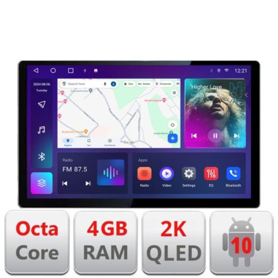 Navigatie dedicata Fiat Tipo 2015-2021 N-TIPO Edonav ecran 13" 2K 8 si 128 Android Waze USB Navigatie 4G 360 Toslink Youtube Radio - imagine 3