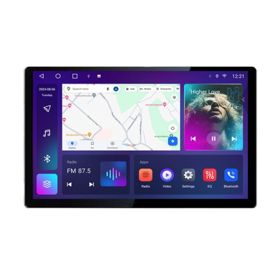 Navigatie dedicata Ford Transit Focus Kuga N-transit Edonav ecran 13" 2K 8 si 128 Android Waze USB Navigatie 4G 360 Toslink Youtub - imagine 2