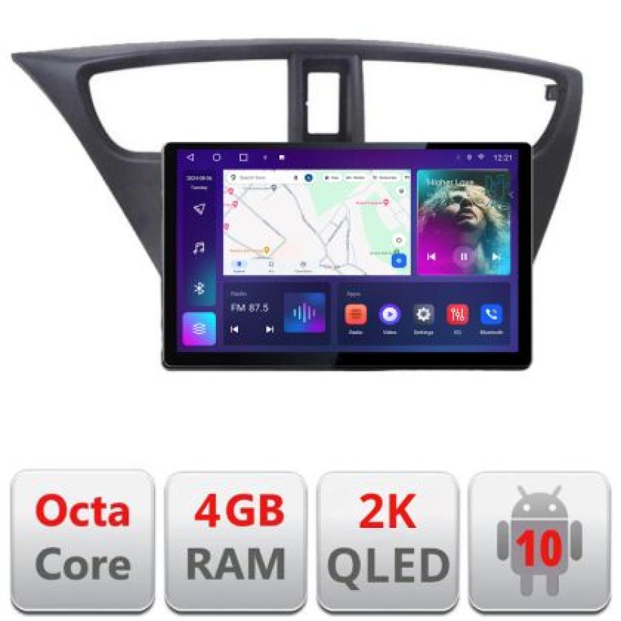 Navigatie dedicata Honda Civic 2012-2016 N-CIVIC Edonav ecran 13" 2K 8 si 128  Android Waze USB Navigatie  Internet Youtube Radio - imagine 3