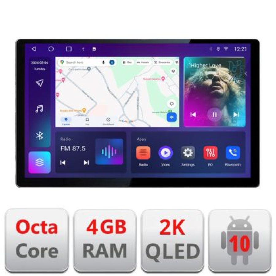 Navigatie dedicata Edonav Skoda Kamiq 2019-, Ecran 2K QLED 13",Octacore,4Gb RAM,32Gb Hdd,4G,360,DSP,Carplay,Bluetooth - imagine 3