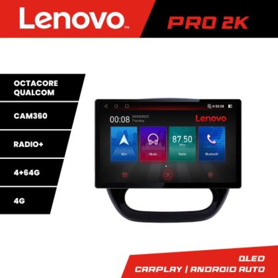 Navigatie Renault Captur K-CAPTUR Lenovo PRO 4+64 13 inch 2K android 4G DSP gps internet  8Core