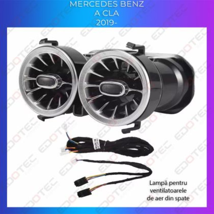 Lumini Ambientale ventilatoare spate Mercedes A W177 CLA W118 control pe sistemul original sau telefon - imagine 5