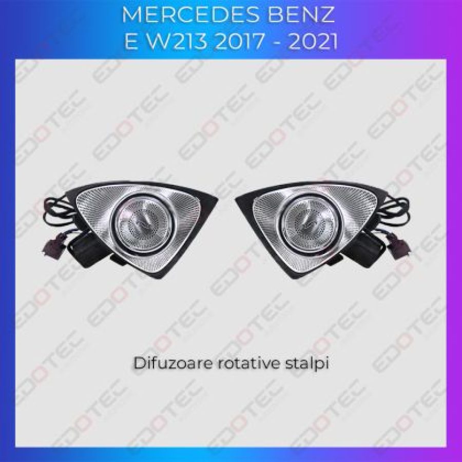 Lumini Ambientale difuzoare rotative stalpi Mercedes E W213 control pe sistemul original sau telefon - imagine 5