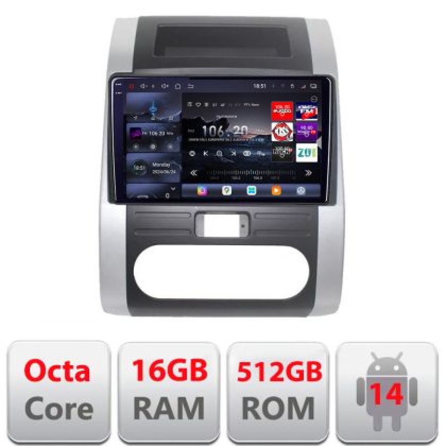 Navigatie Nissan X-Trail 2007-2013 Lenovo Kit-001 8 core QLED 2K 16+512 360 Android Waze USB Navigatie Internet Youtube Radio