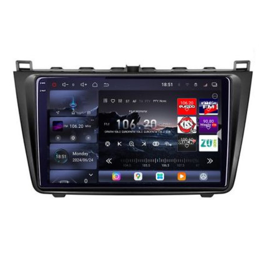 Navigatie Mazda 6 2007-2011 Lenovo Kit-012 8 core QLED 2K 16+512 360 Android Waze USB Navigatie Internet Youtube Radio - imagine 2
