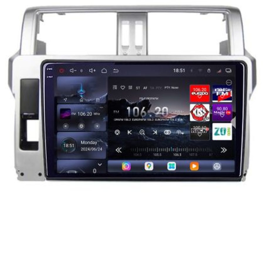 Navigatie Toyota Landcruiser J150 Prado 2014-2017 Lenovo Kit-065 8 core QLED 2K 16+512 360 Android Waze USB Navigatie Internet Youtube Radio - imagine 2
