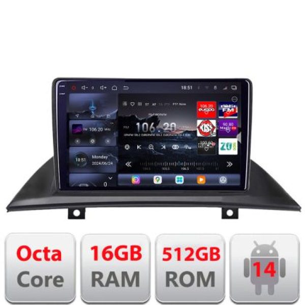 Navigatie BMW X3 2004-2012 Lenovo Kit-083 8 core QLED 2K 16+512 360 Android Waze USB Navigatie Internet Youtube Radio