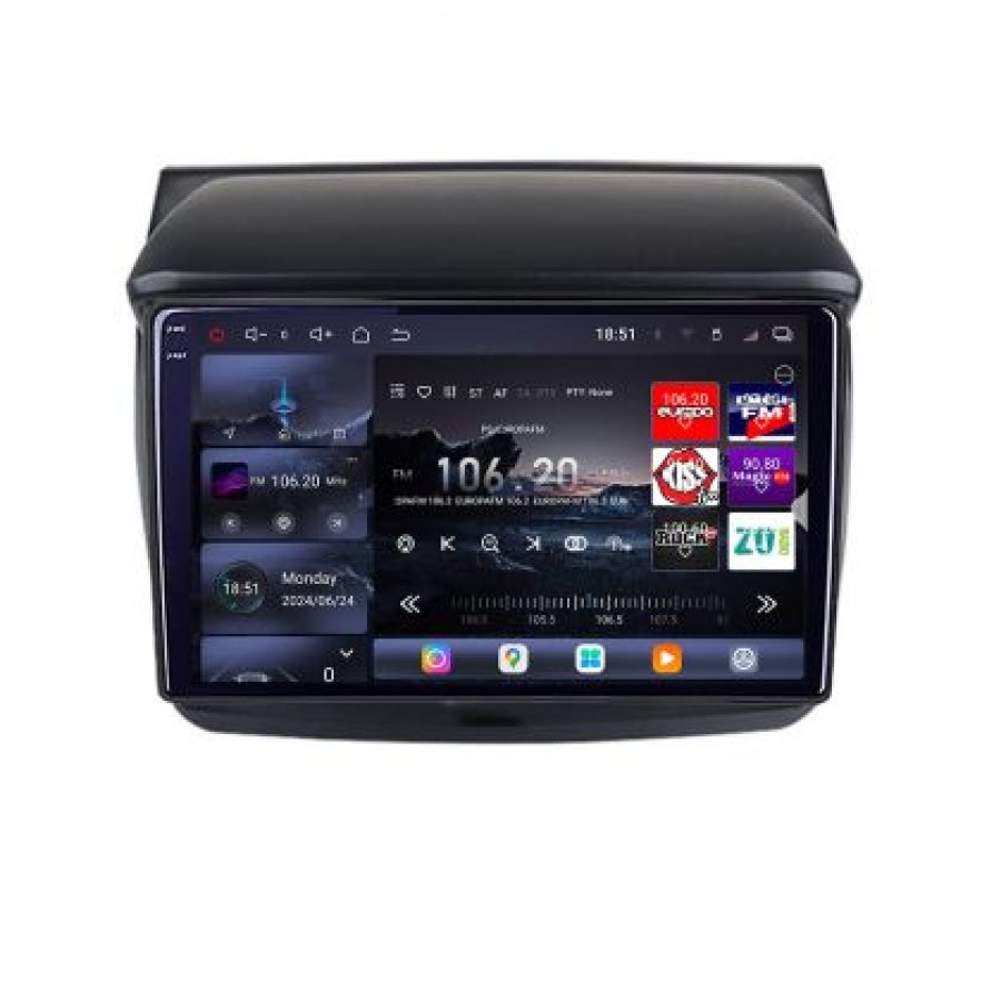 Navigatie Mitsubishi L200 2006-2014 Lenovo Kit-094 8 core QLED 2K 16+512 360 Android Waze USB Navigatie Internet Youtube Radio - imagine 2