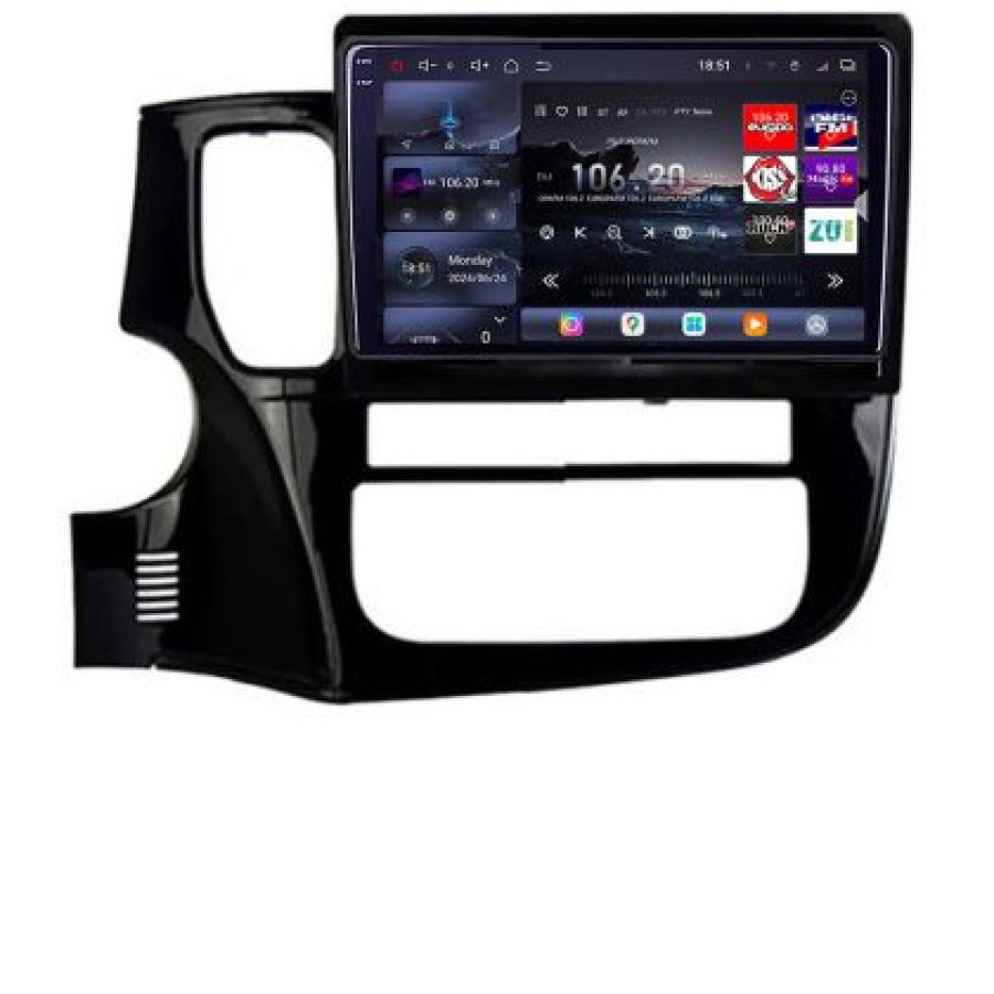Navigatie Mitsubishi Outlander 2014- Lenovo Kit-1230 8 core QLED 2K 16+512 360 Android Waze USB Navigatie Internet Youtube Radio - imagine 2