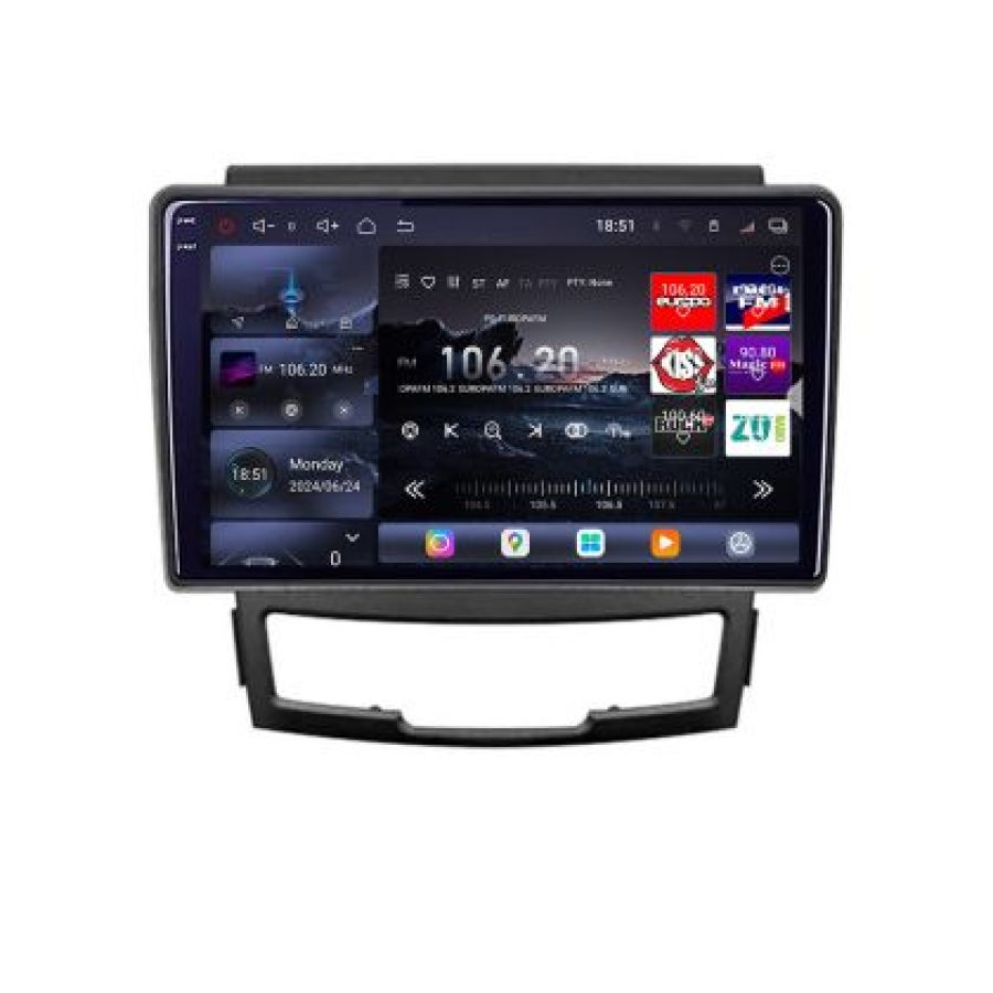 Navigatie Ssangyong Korando 2011-2013 Lenovo Kit-159 8 core QLED 2K 16+512 360 Android Waze USB Navigatie Internet Youtube Radio - imagine 2