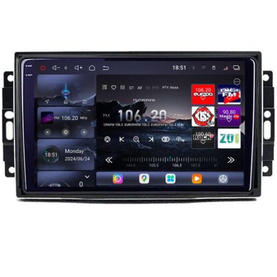 Navigatie Chrysler Jeep Lenovo Kit-202 8 core QLED 2K 16+512 360 Android Waze USB Navigatie Internet Youtube Radio v3 - imagine 2