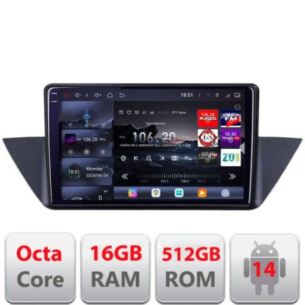 Navigatie BMW X1 E84 2009-2015 Lenovo Kit-219 cu Android Radio Bluetooth internet 8 core QLED 2K 16+512 360