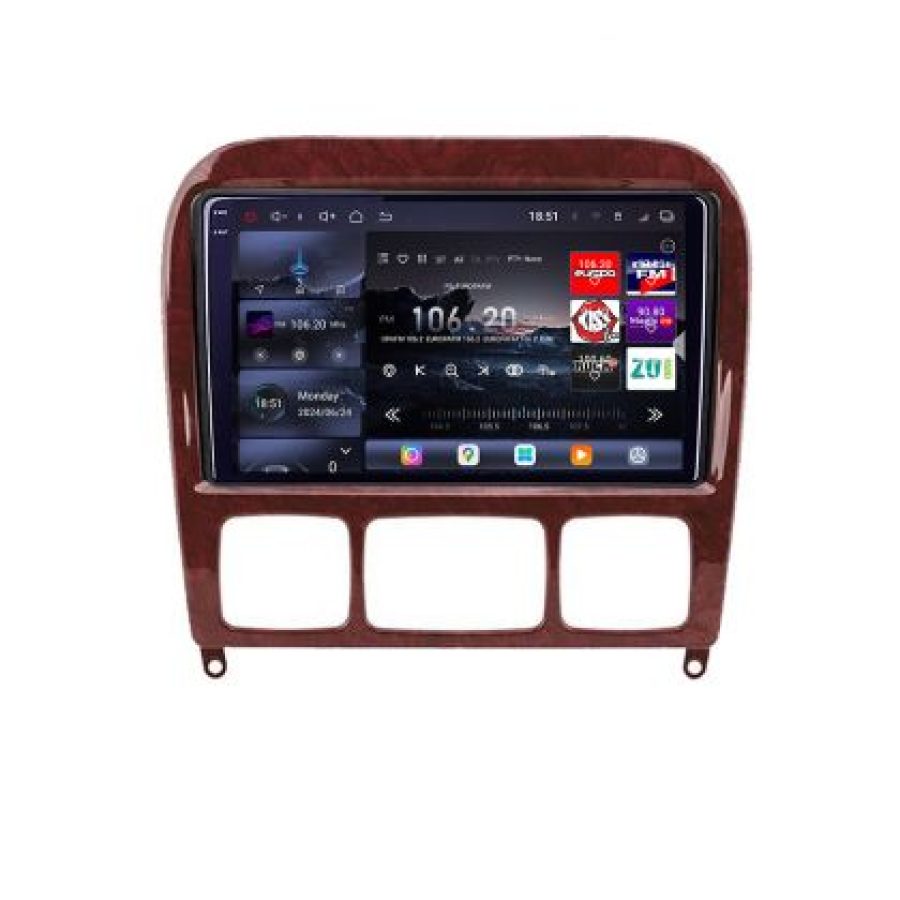 Navigatie Mercedes Clasa S 1998-2005 Lenovo Kit-220 8 core QLED 2K 16+512 360 Android Waze USB Navigatie Internet Youtube Radio - imagine 2