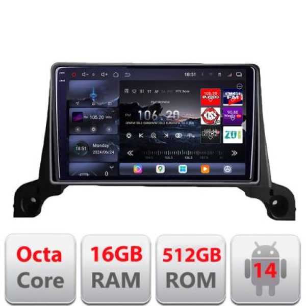 Navigatie Peugeot 5008 2016-2020 Lenovo Kit-5008 8 core QLED 2K 16+512 360 Android Waze USB Navigatie Internet Youtube Radio