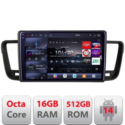 Navigatie Peugeot 508 2010-2018 Lenovo Kit-5637 8 core QLED 2K 16+512 360 Android Waze USB Navigatie Internet Youtube Radio