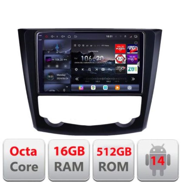 Navigatie Renault Kadjar 2015-2021 Lenovo Kit-9030 8 core QLED 2K 16+512 360 Android Waze USB Navigatie Internet Youtube Radio