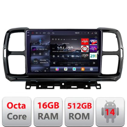 Navigatie Citroen C5 Aircross 2017+ Android radio gps internet 8 core QLED 2K 16+512 360 Lenovo