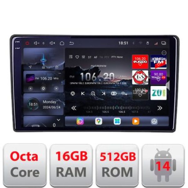 Navigatie Citroen Berlingo 2008-2018 Lenovo Kit-berlingo 8 core QLED 2K 16+512 360 Android Waze USB Navigatie Internet Youtube Radio