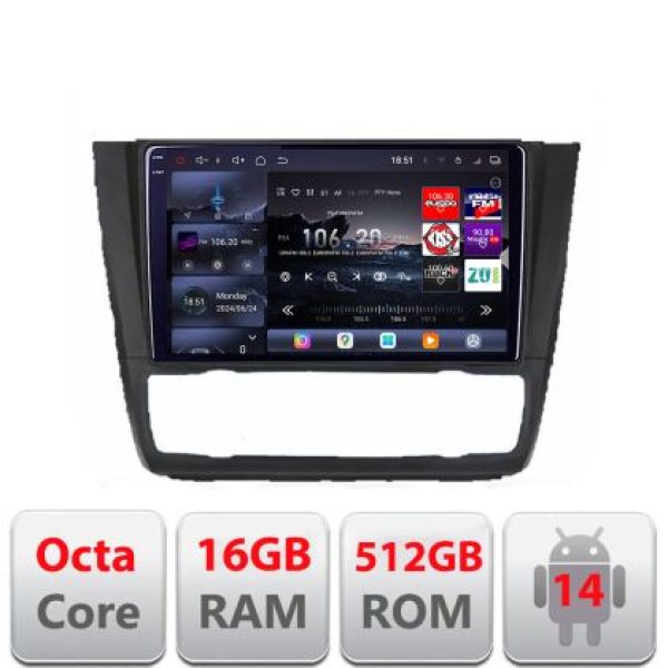 Navigatie BMW Seria 1 E87 Lenovo Kit-BMW117 8 core QLED 2K 16+512 360 Android Waze USB Navigatie Internet Youtube Radio