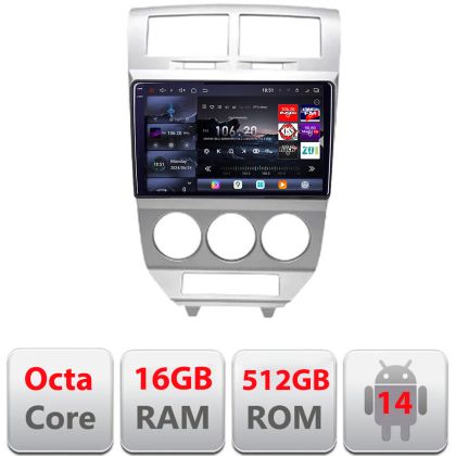 Navigatie Dodge Caliber 2006-2010 Lenovo Kit-caliber-06 8 core QLED 2K 16+512 360 Android Waze USB Navigatie Internet Youtube Radio