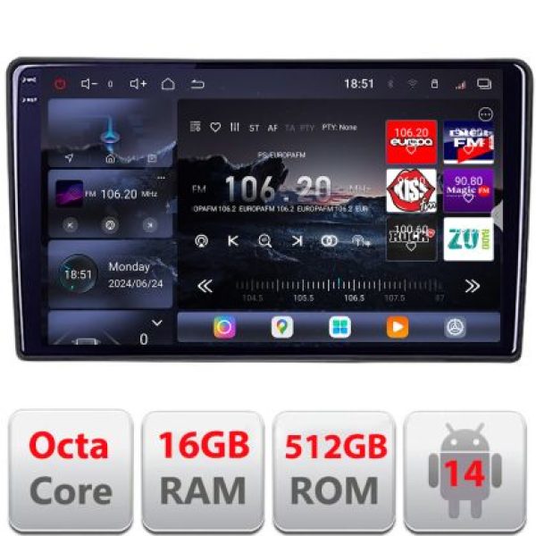 Navigatie Kia Ceed 2007-2009 Android radio gps internet 8 core QLED 2K 16+512 360 Lenovo