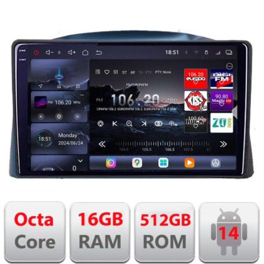 Navigatie Jeep Grand Cherokee 2004-2007 Android radio gps internet 8 core QLED 2K 16+512 360 Lenovo