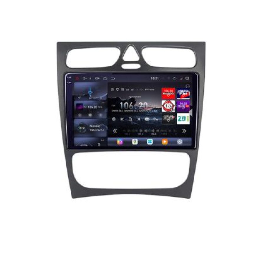 Navigatie Mercedes C W203 2000-2004 Lenovo Kit-clk 8 core QLED 2K 16+512 360 Android Waze USB Navigatie Internet Youtube Radio - imagine 2
