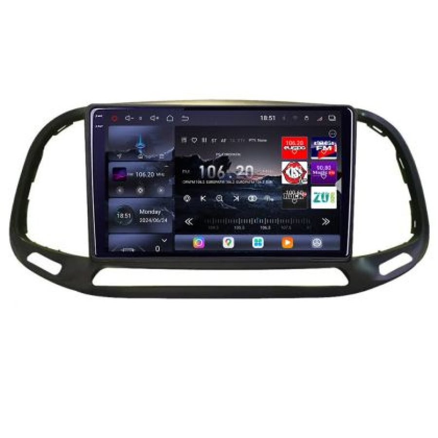 Navigatie Fiat Doblo 2015-2018 Lenovo Kit-DOBLO15 8 core QLED 2K 16+512 360 Android Waze USB Navigatie Internet Youtube Radio - imagine 2