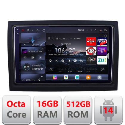 Navigatie Fiat ducato 2006- Lenovo Kit-DUCATO 8 core QLED 2K 16+512 360 Android Waze USB Navigatie Internet Youtube Radio