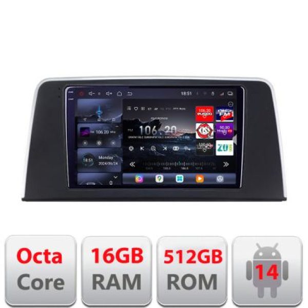 Navigatie BMW Seria 3 F30 2012-2016 8 core QLED 2K 16+512 360 Android Waze USB Navigatie Internet Youtube Radio Lenovo