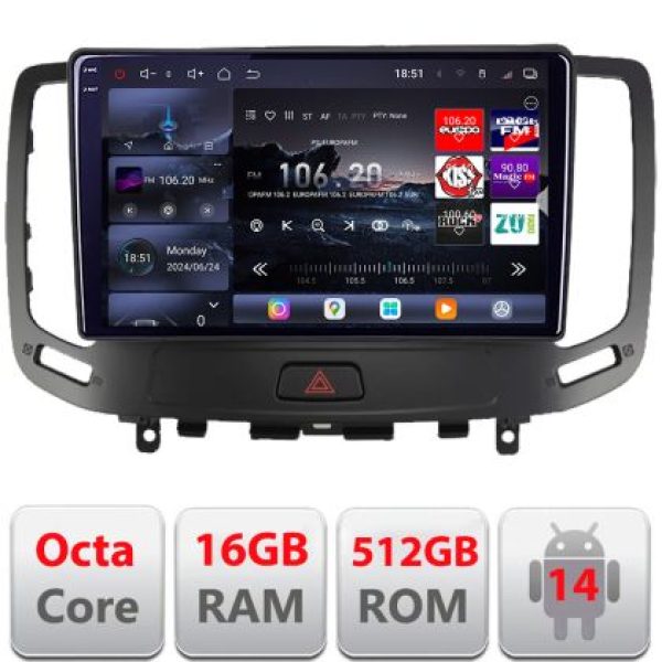 Navigatie Infiniti G35 G37 2006-2013 Android radio gps internet 8 core QLED 2K 16+512 360 Lenovo