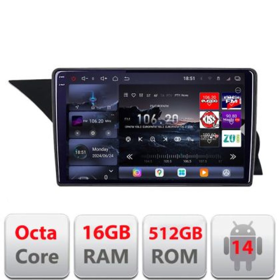 Navigatie Mercedes GLK 2012-2015 NTG4.5 Lenovo Kit-GLK 8 core QLED 2K 16+512 360 Android Waze USB Navigatie Internet Youtube Radio