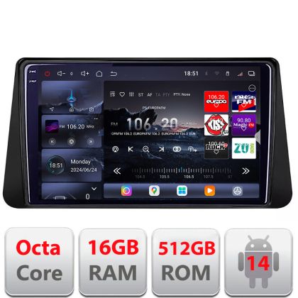 Navigatie Nissan Micra intre anii 2014-2019 Android radio gps internet 8 core QLED 2K 16+512 360 Lenovo