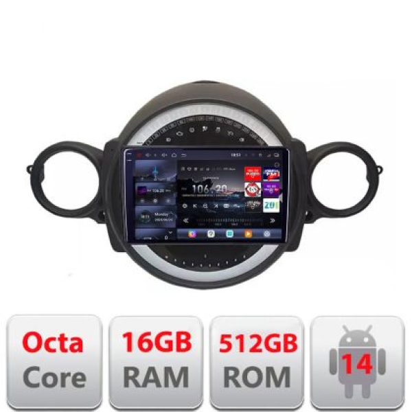 Navigatie Mini 2007-2011 8 core QLED 2K 16+512 360 Android Waze USB Navigatie Internet Youtube Radio Lenovo