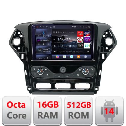 Navigatie Ford Mondeo 2011-2014 Android radio gps internet 8 core QLED 2K 16+512 360 Lenovo