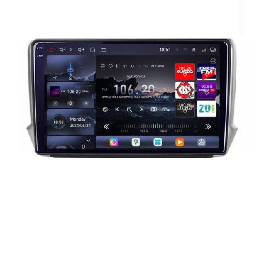 Navigatie Peugeot 208/2008 2012-2018 Lenovo Kit-PSA 8 core QLED 2K 16+512 360 Android Waze USB Navigatie Internet Youtube Radio - imagine 2