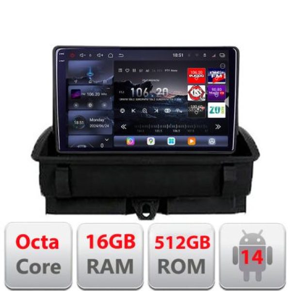 Navigatie Audi Q3 2011-2018 Android radio gps internet 8 core QLED 2K 16+512 360GB  Lenovo